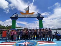 Acara Puncak Karya Bakti TNI AL Wilayah Perbatasan di Desa Batu Belah dan Desa Temburun