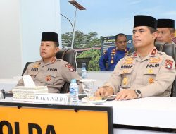 Kapolda Kepri Ikuti Vicon Dengan Kapolri Dalam Rangka Penganugerahan Juara MTQ Anggota Polri