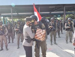 Kapolda Kepri Pimpin Upacara Pelepasan Personel Sat Brimob Polda Kepri, Dalam Rangka Satgas Operasi Amole II Tahun 2022