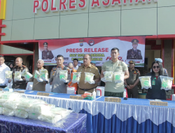 Bupati Asahan Ikuti Press Rilis Satres Narkoba Polres Asahan