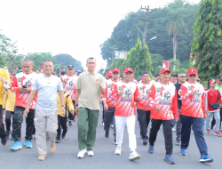 Bupati Asahan Lepas Gerak Jalan Santai Meriahkan HUT ke 78 RI