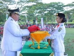 Wakil Bupati Asahan Pimpin Upacara Penurunan Bendera Merah Putih
