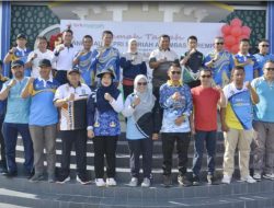 Wabup Anambas Apresiasi Senam Jantung Sehat Bank Riau Kepri Syariah Bersama Pensiunan