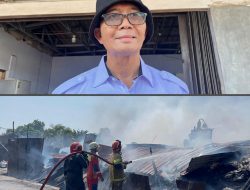 Gudang Rongsokan di Tanjung Unggat Terbakar, Warga Panik