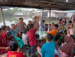 Humanis, Kapolresta Tanjungpinang Sarapan Lesehan Bareng 60 Anak di Pondok Baca Tanjung Unggat